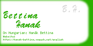 bettina hanak business card